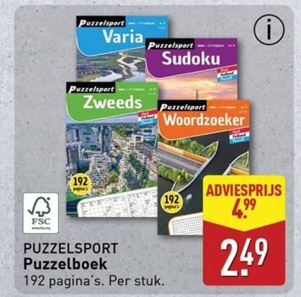 PUZZELSPORT Puzzelboek