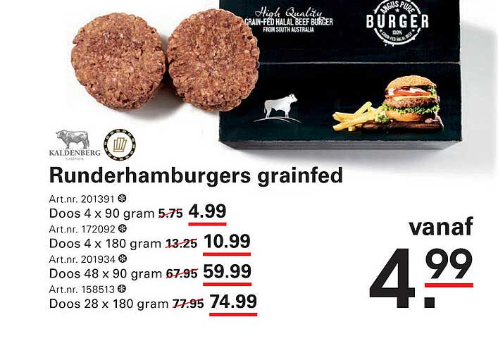 Runderhamburgers grainfed