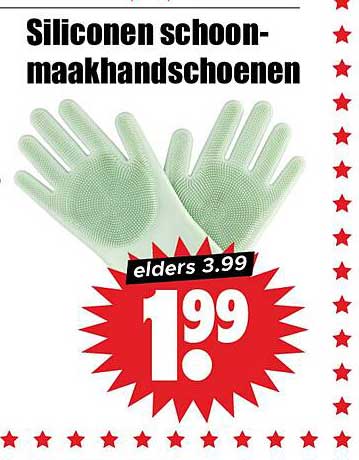 Siliconen schoonmaakhandschoenen