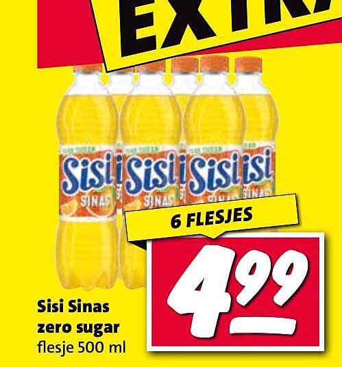 Sisi Sinas zero sugar flesje 500 ml