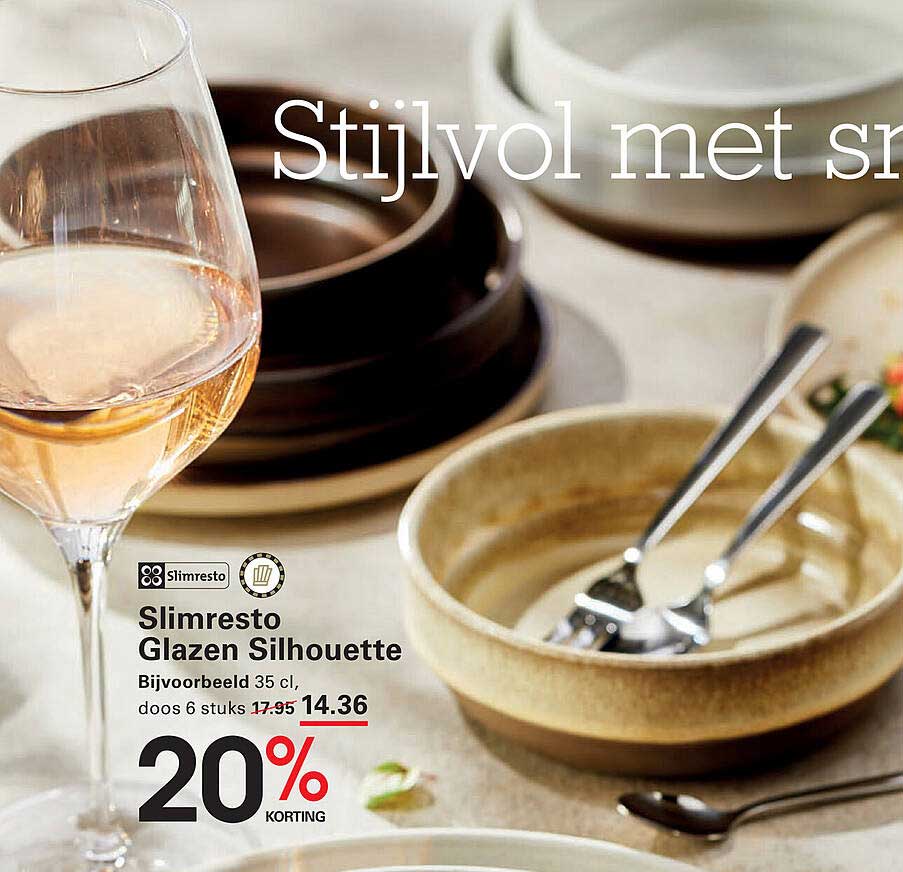 Slimresto Glazen Silhouette