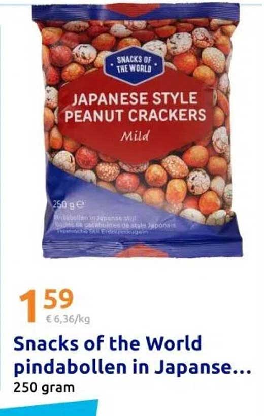 Snacks of the World pindabollen in Japanse...