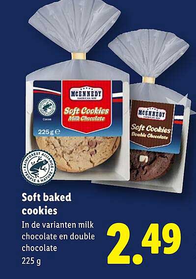 Soft baked cookies