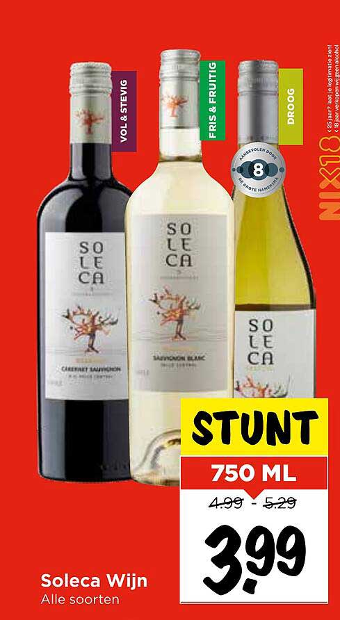 Soleca Wijn 750 ML - Alle soorten