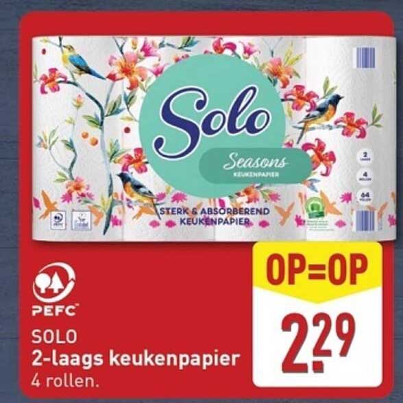 SOLO 2-laags keukenpapier 4 rollen