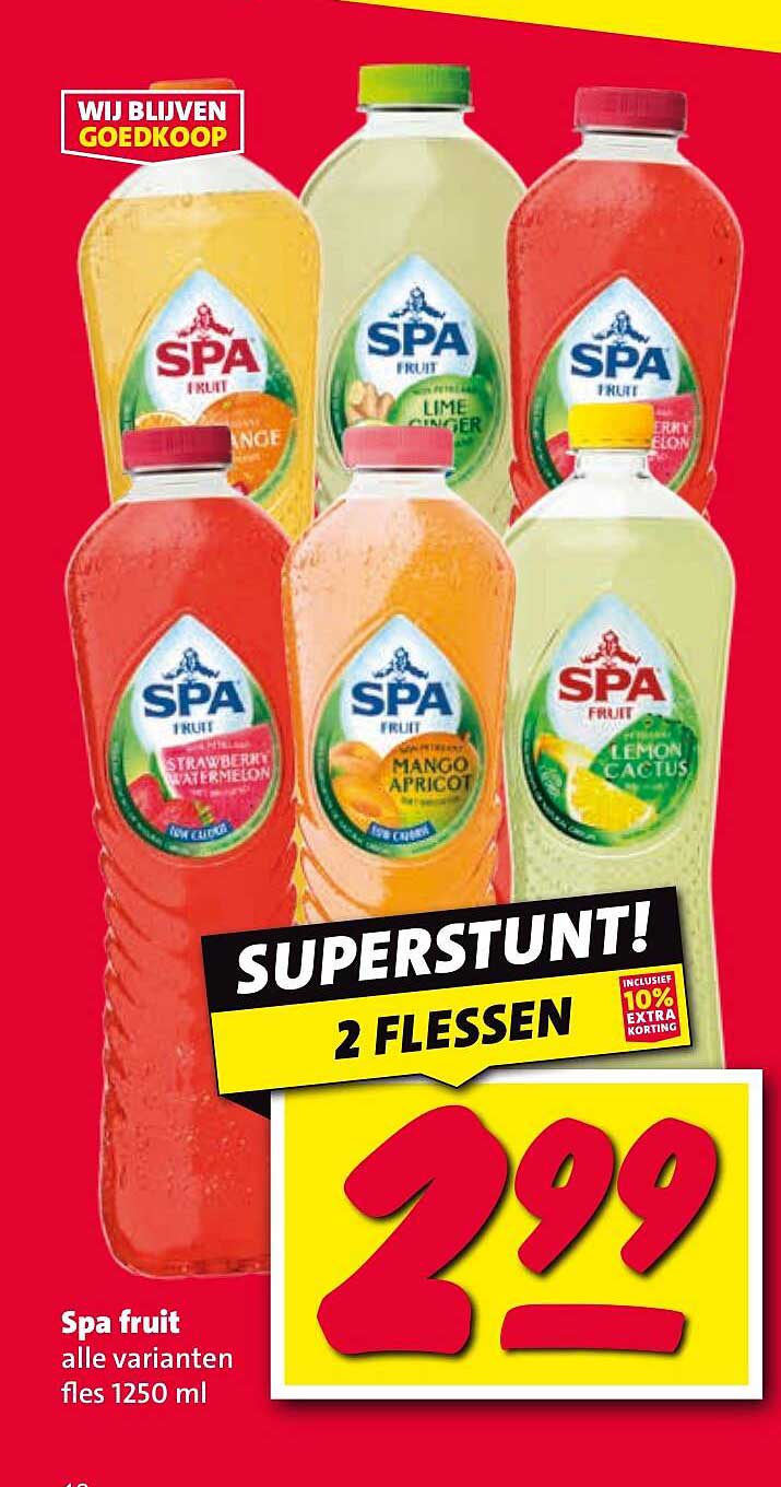 Spa fruit alle varianten fles 1250 ml