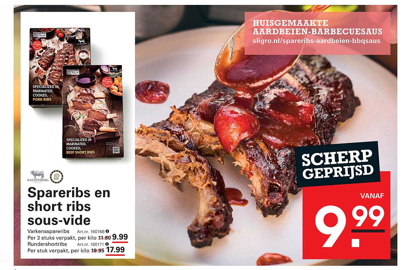 Spareribs en short ribs sous-vide