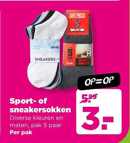 Sport- of sneakersokken