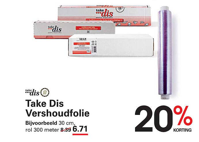 Take Dis Vershoudfolie 30 cm, rol 300 meter