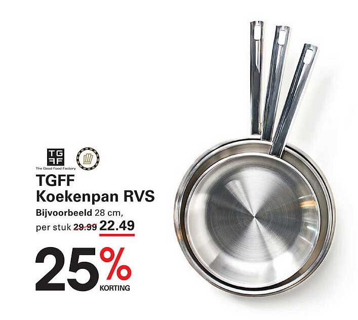 TGFF Koekenpan RVS
