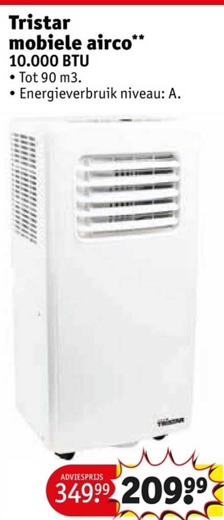 Tristar mobiele airco 10.000 BTU