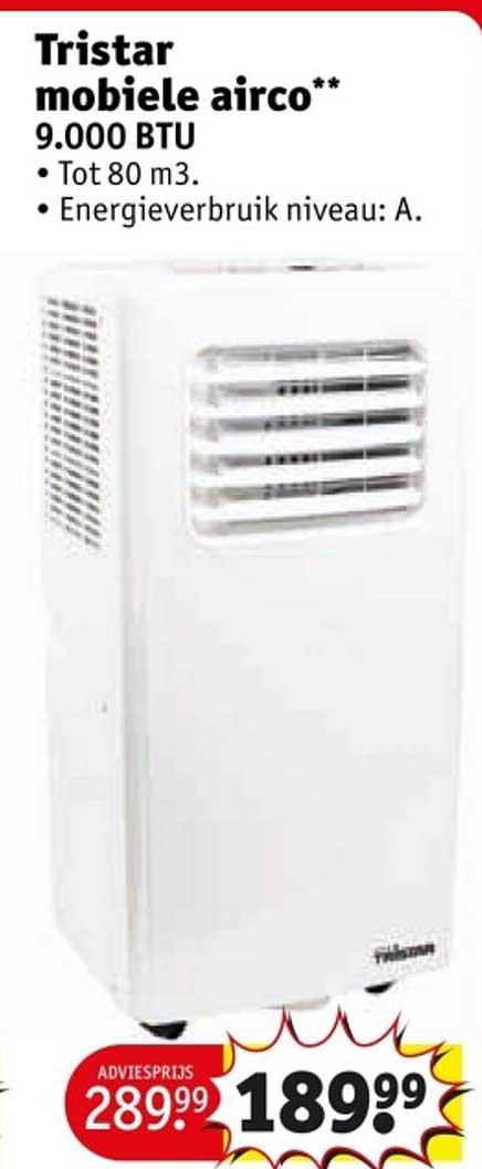 Tristar mobiele airco 9.000 BTU
