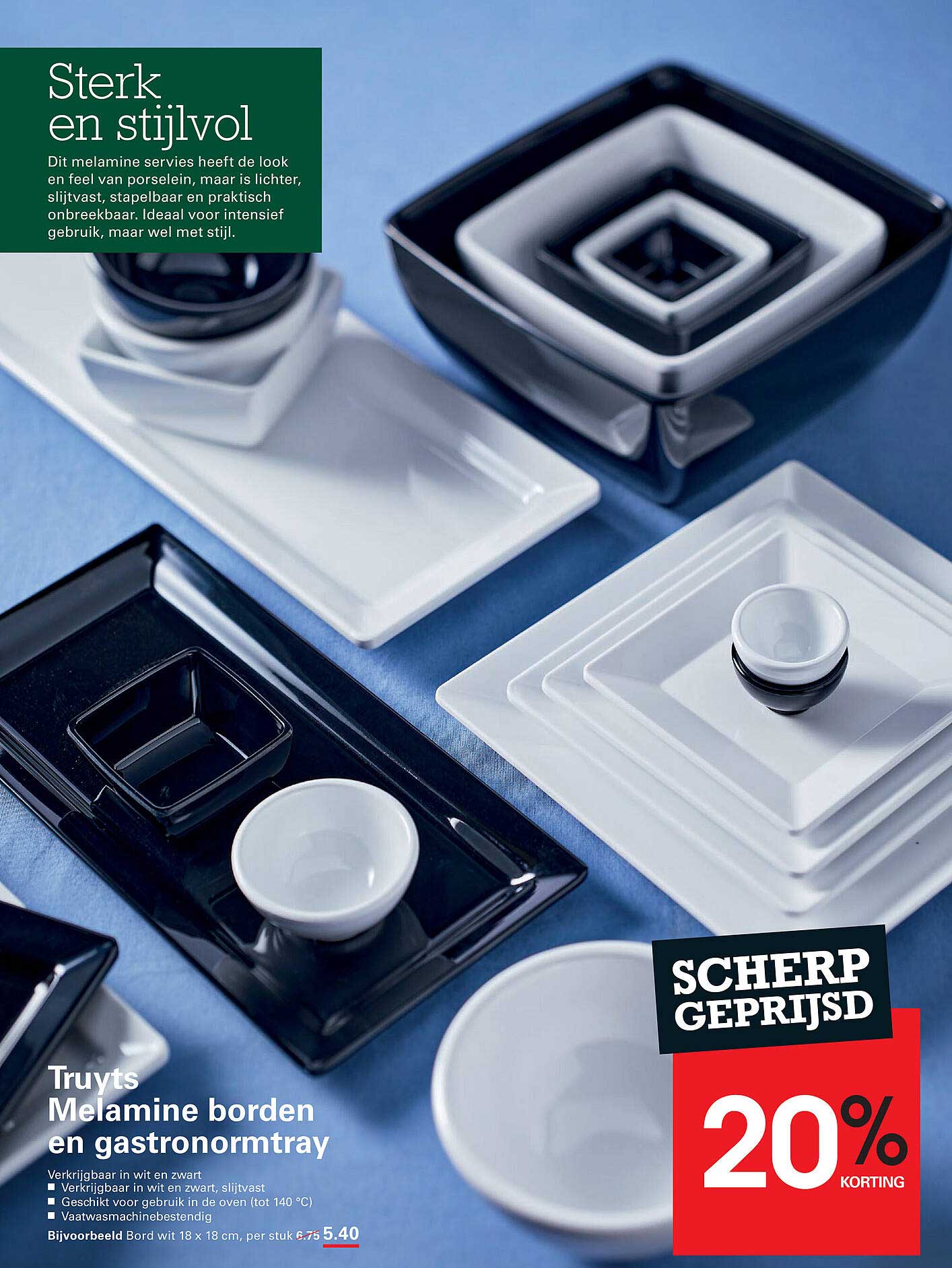 Truyts Melamine borden en gastronormtray