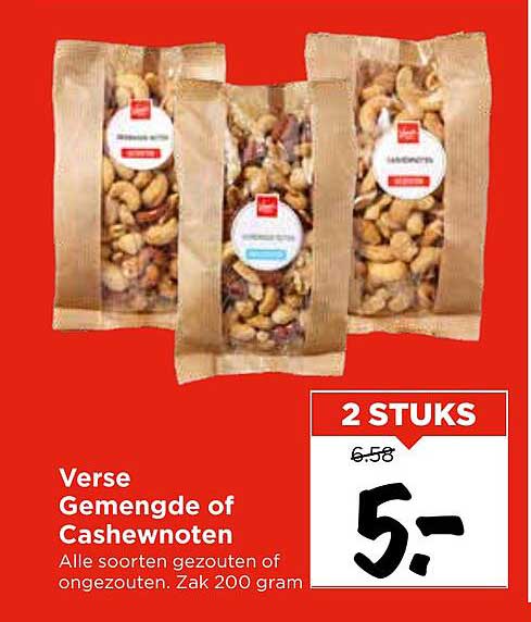 Verse Gemengde of Cashewnoten