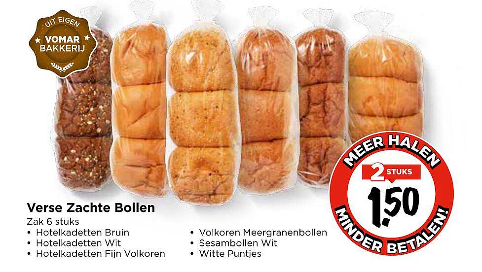 Verse Zachte Bollen - Zak 6 stuks