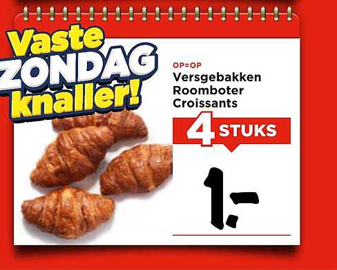 Versgebakken Roomboter Croissants 4 stuks