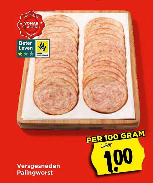 Versgesneden Palingworst