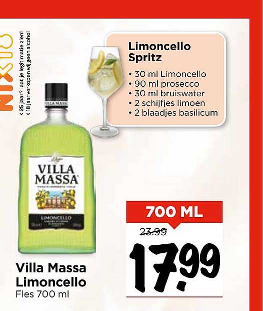 Villa Massa Limoncello Fles 700 ml