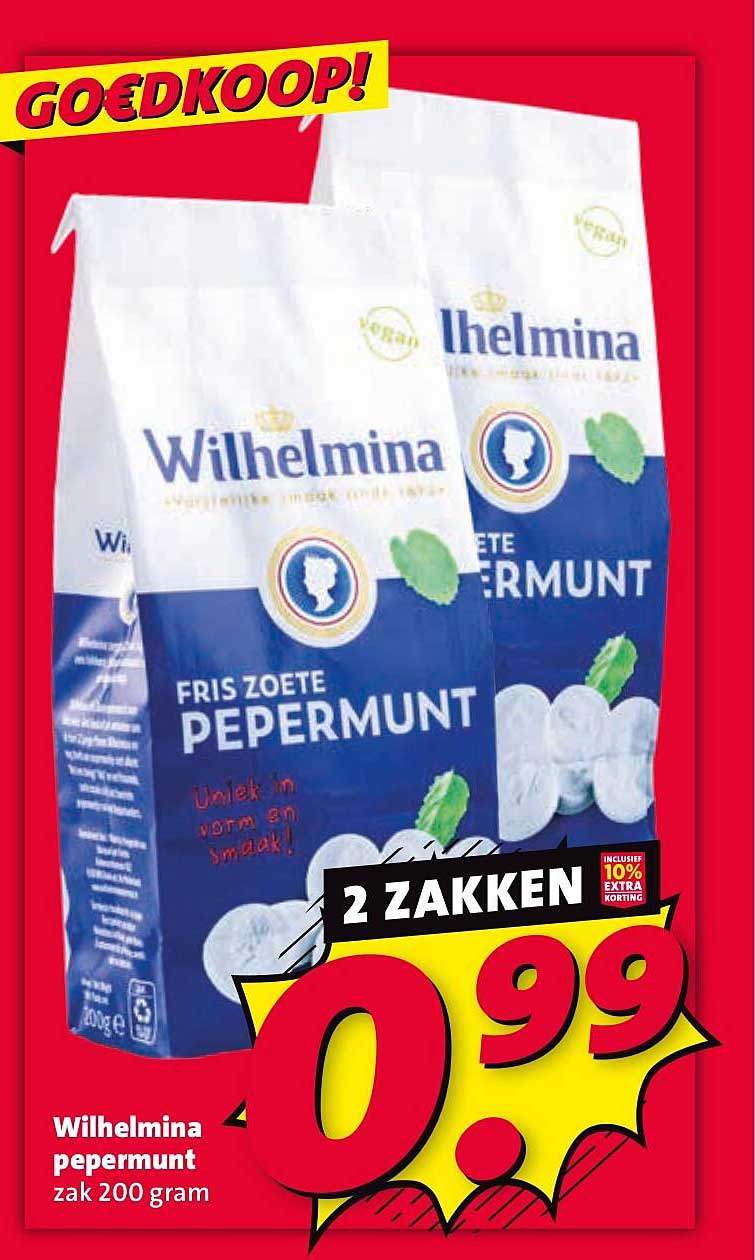 Wilhelmina pepermunt zak 200 gram