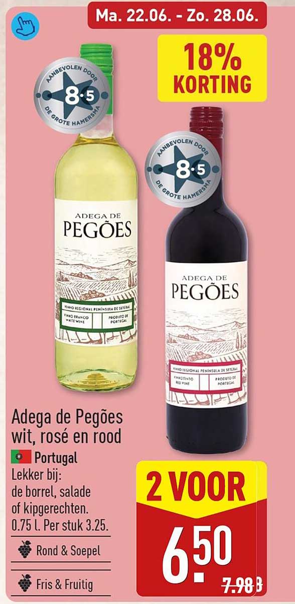 Adega de Pegões wit, rosé en rood 18% KORTING