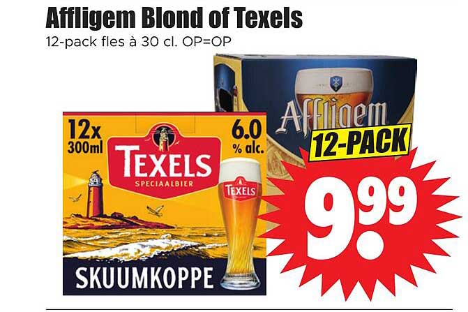 Affligem Blond of Texels 12-pack fles à 30 cl. OP=OP