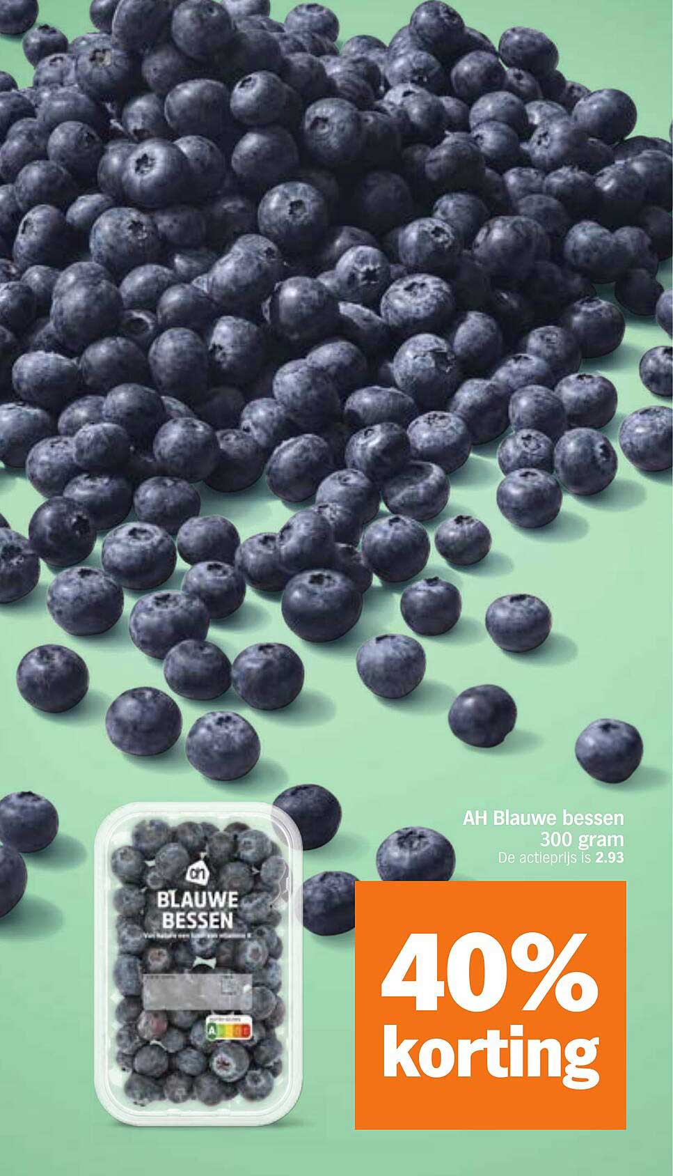 AH Blauwe bessen 300 gram 40% korting