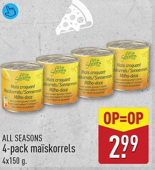 ALL SEASONS 4-pack maïskorrels OP=OP