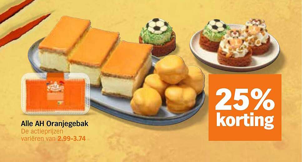 Alle AH Oranjegebak 25% korting