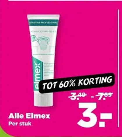 Alle Elmex TOT 60% KORTING