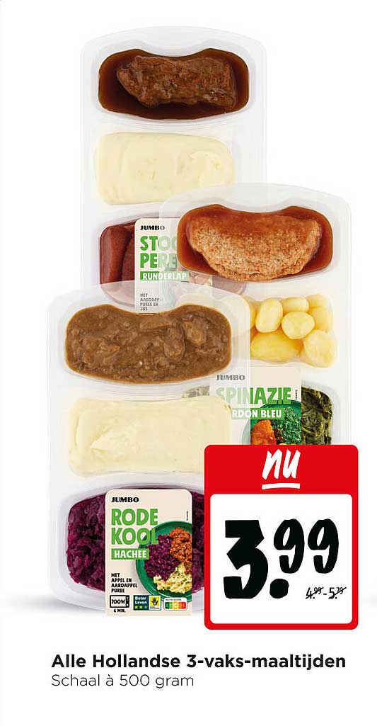Alle Hollandse 3-vaks-maaltijden