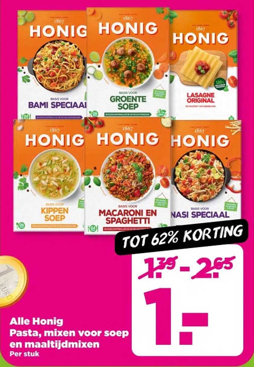 Alle Honig Pasta, mixen voor soep en maaltijdmixen