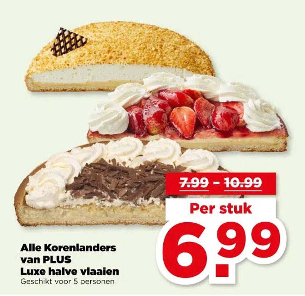 Alle Korenlanders van PLUS Luxe halve vlaaien Geschikt voor 5 personen