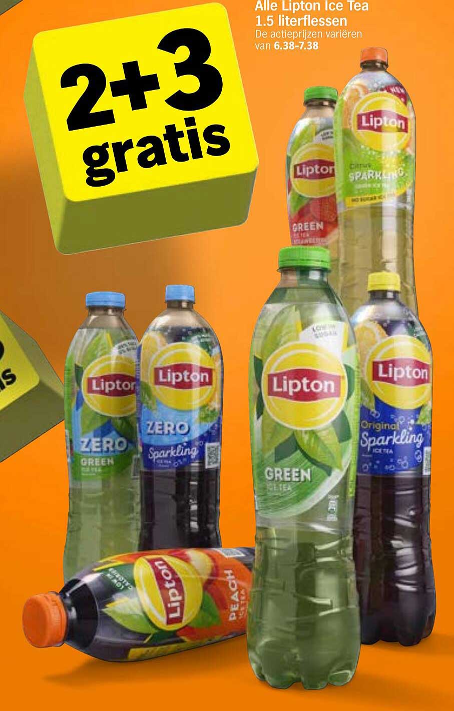 Alle Lipton Ice Tea 1.5 literflessen 2+3 gratis