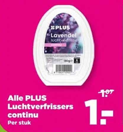 Alle PLUS Luchtverfrissers continu Per stuk