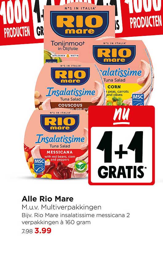 Alle Rio Mare 1+1 gratis