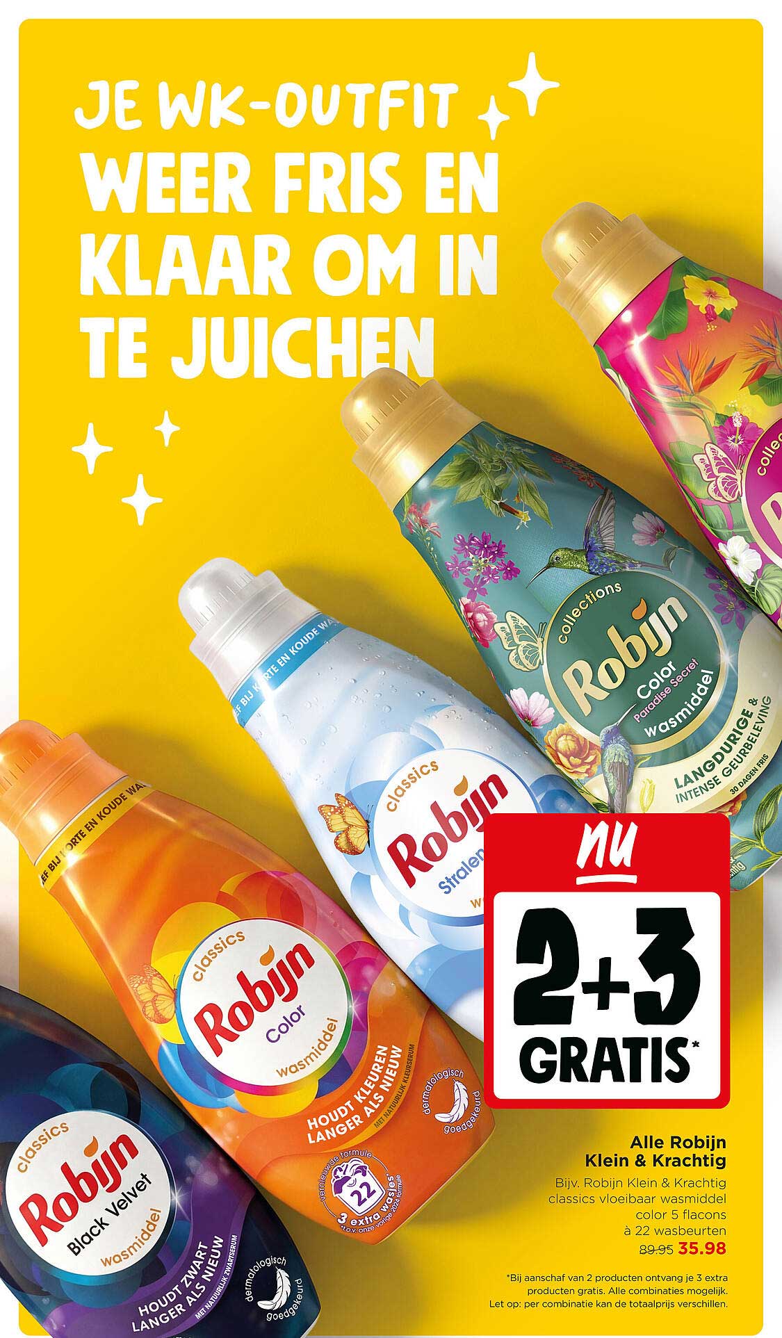 Alle Robijn Klein & Krachtig 2+3 gratis