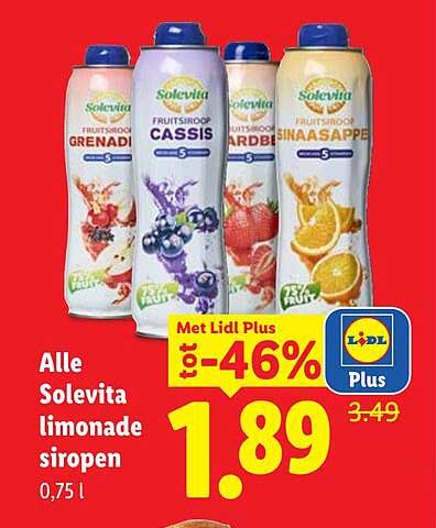 Alle Solevita limonade siropen