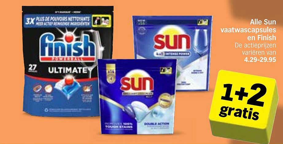 Alle Sun vaatwascapsules en Finish