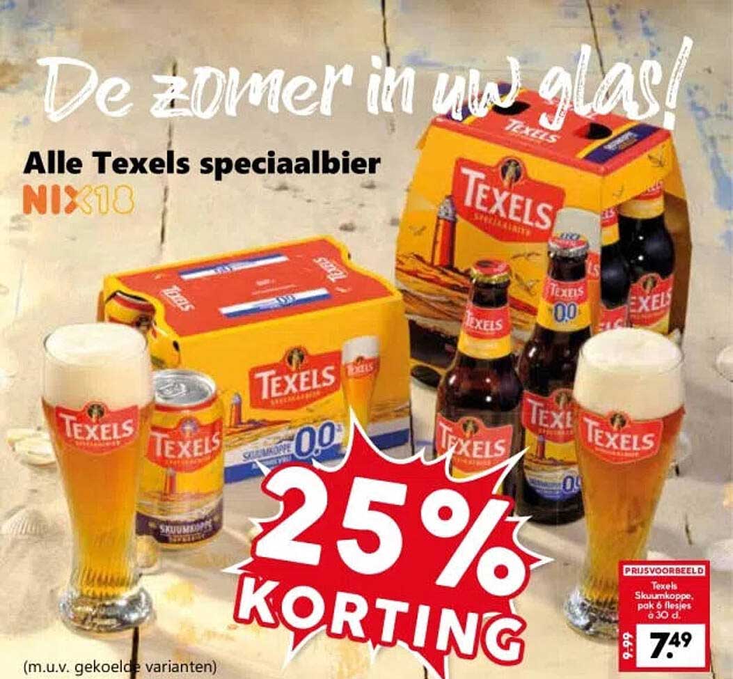 Alle Texels speciaalbier 25% KORTING