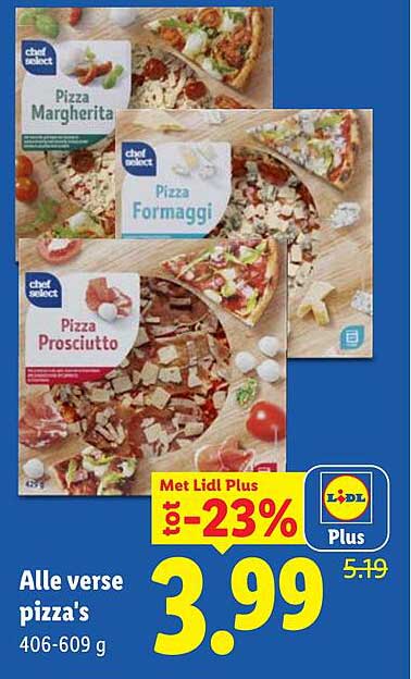 Alle verse pizza's