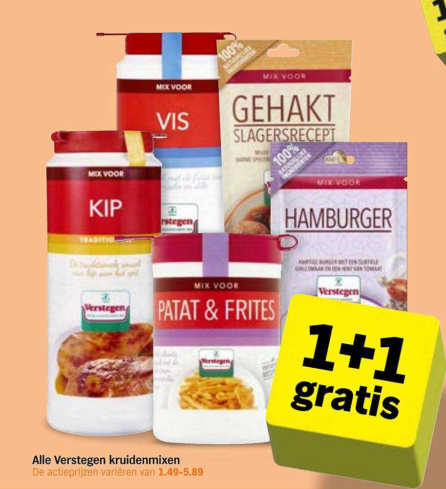 Alle Verstegen kruidenmixen 1+1 gratis