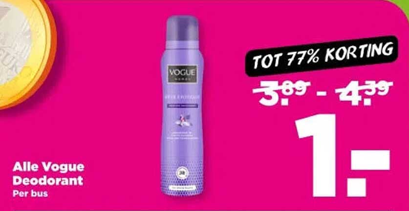 Alle Vogue Deodorant Per bus TOT 77% KORTING