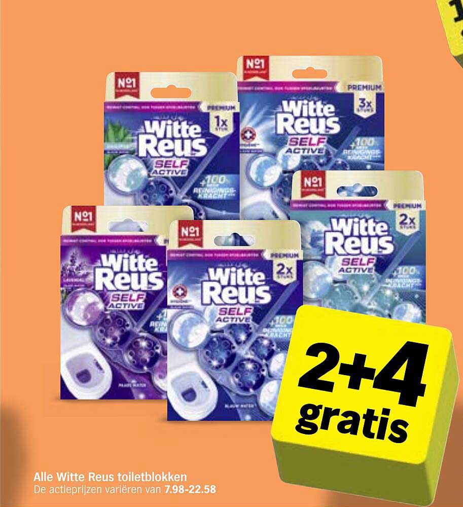 Alle Witte Reus toiletblokken 2+4 gratis