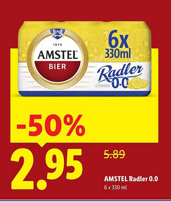Amstel Radler 0.0 6 x 330 ml -50%