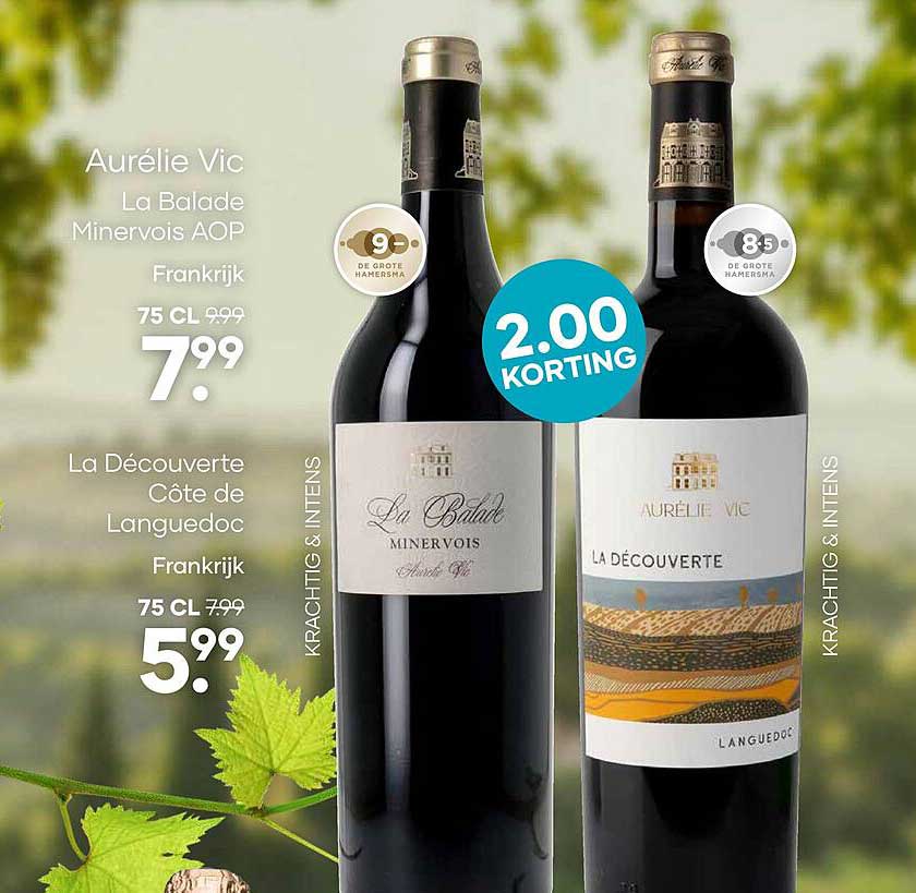 Aurélie Vic La Balade Minervois AOP Frankrijk 75 cl 2.00 KORTING