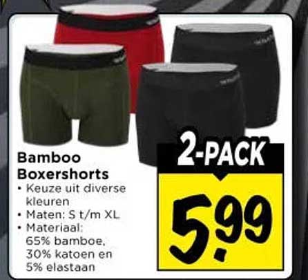 Bamboo Boxershorts 2-PACK