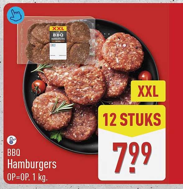 BBQ Hamburgers XXL 12 stuks
