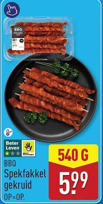 BBQ Spekfakkel gekruid OP=OP