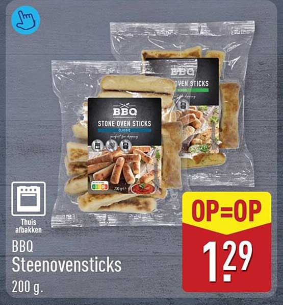 BBQ Steenovensticks 200 g. OP=OP