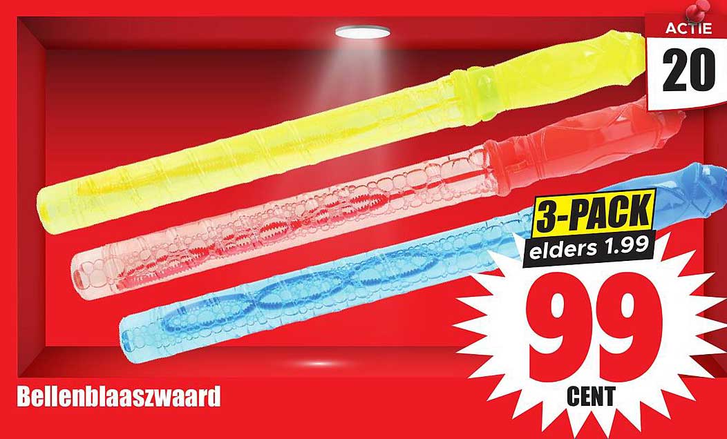 Bellenblaaszwaard 3-pack elders 1.99